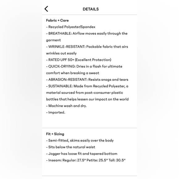 Athleta Attitude jogger, size 6 tall - Picture 6 of 8